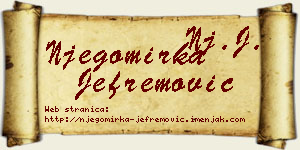 Njegomirka Jefremović vizit kartica